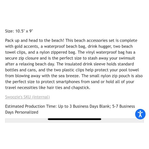 Lilly Pulitzer New Beach Day Pouch w/ Inside Pouch, Drink Holder, Towel Clips - Picture 15 of 15